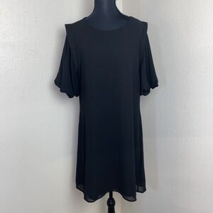 Kate Kasin Dress Women's Medium Black Knee Length Mesh Sleeve‎ Classic Business